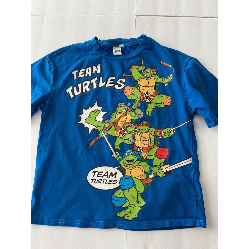 SHEIN Kids Teenage Mutant Ninja Turtles Blue Graphic T-Shirt Size 8Y TMNT